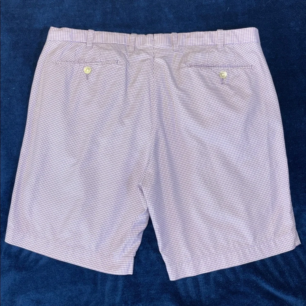 Polo Ralph Lauren Lavender Micro Gingham/Checkered Slim Fit 5 Pocket Short W/36